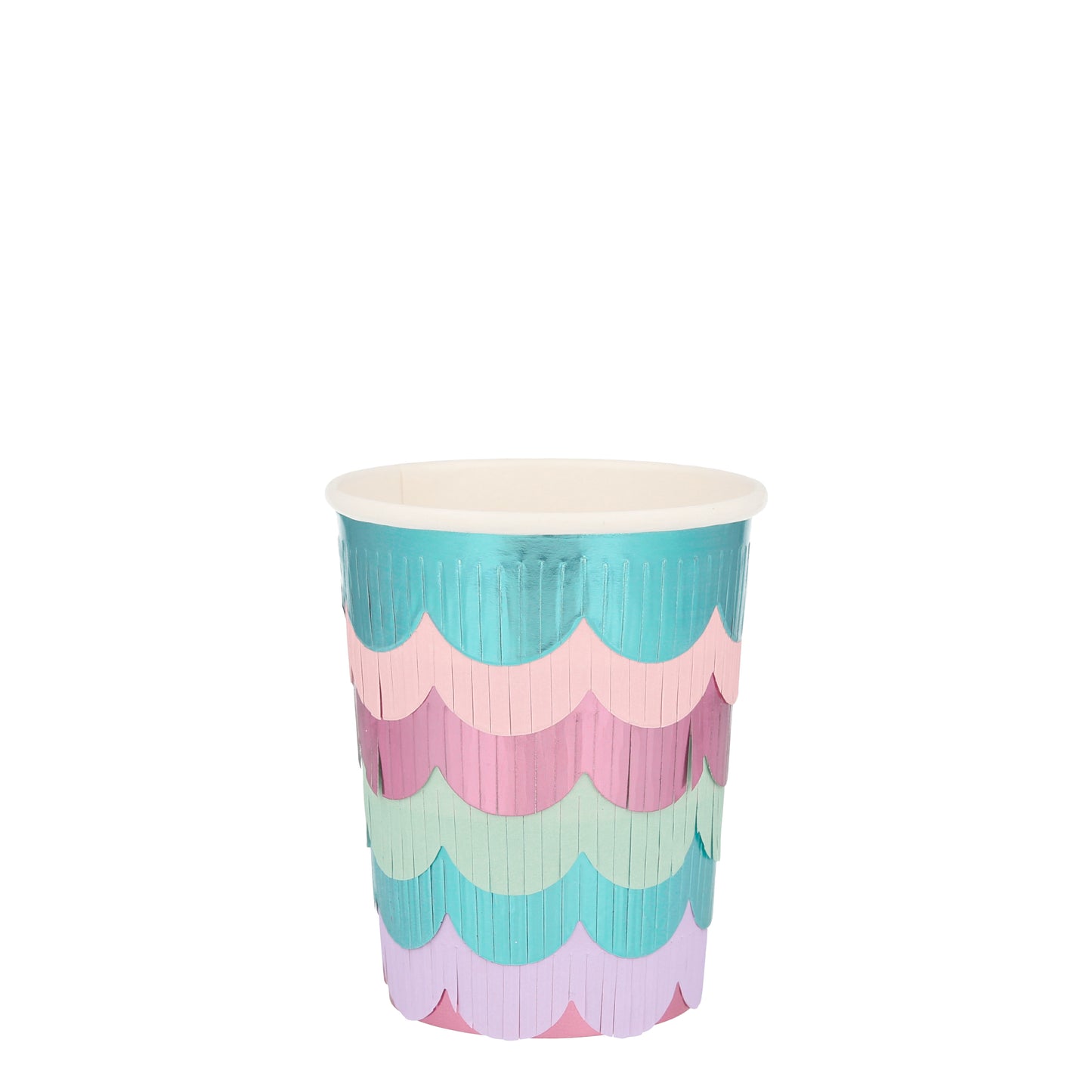 Mermaid Scalloped Fringe Cups (8 per pack)