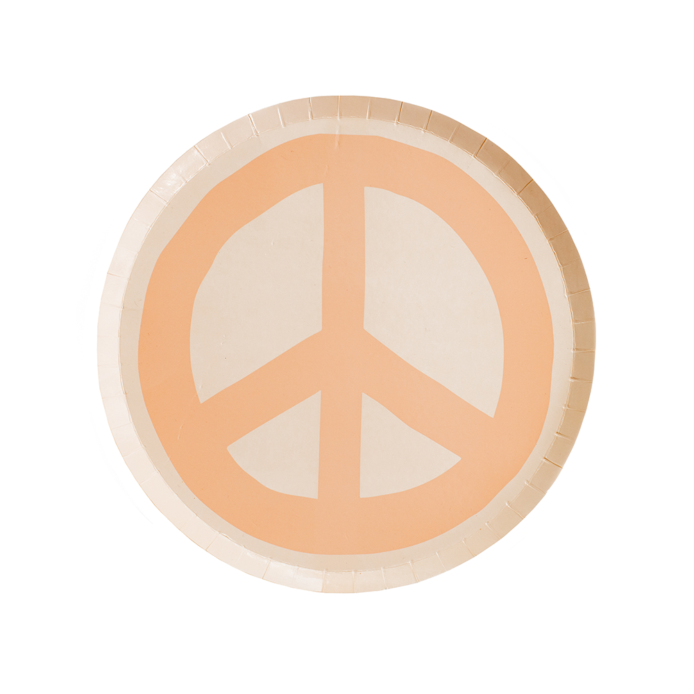 Peace & Love Dessert Plates (8 per pack)