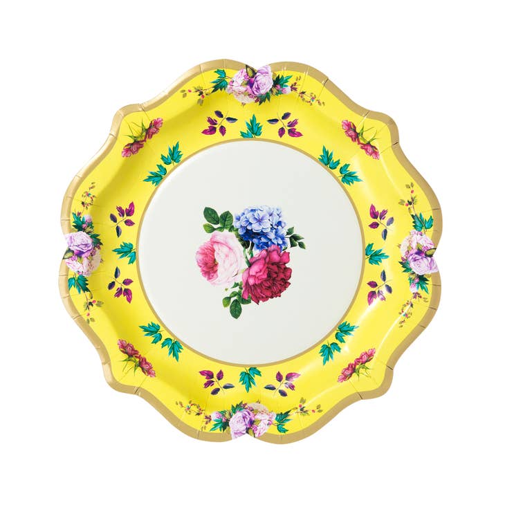 Truly Scrumptious Medium Floral Plate (12 per pack)