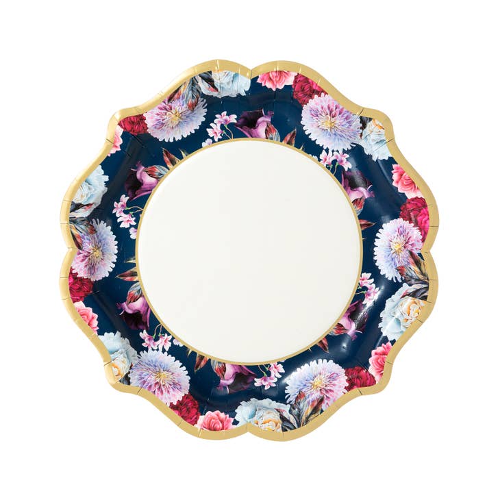 Truly Scrumptious Medium Floral Plate (12 per pack)