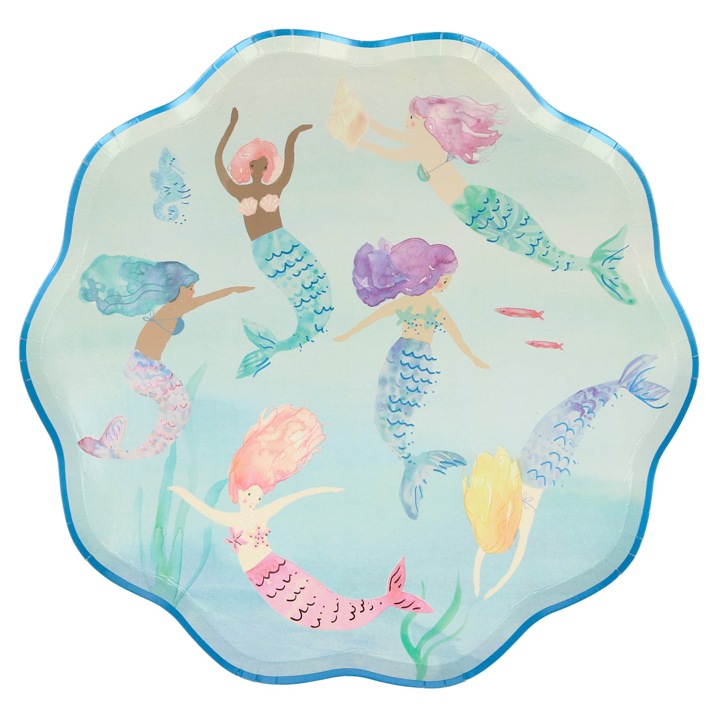 Mermaids Swimming Plates (8 per pack)