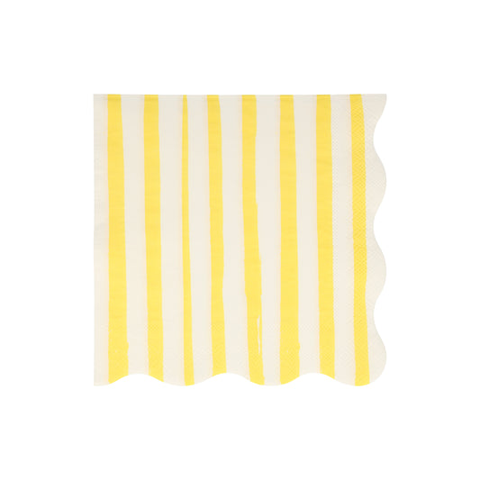 Yellow Stripe Large Napkins (16 per pack)