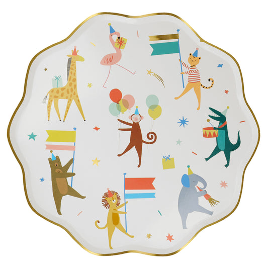 Animal Parade Large Plates (8 per pack)