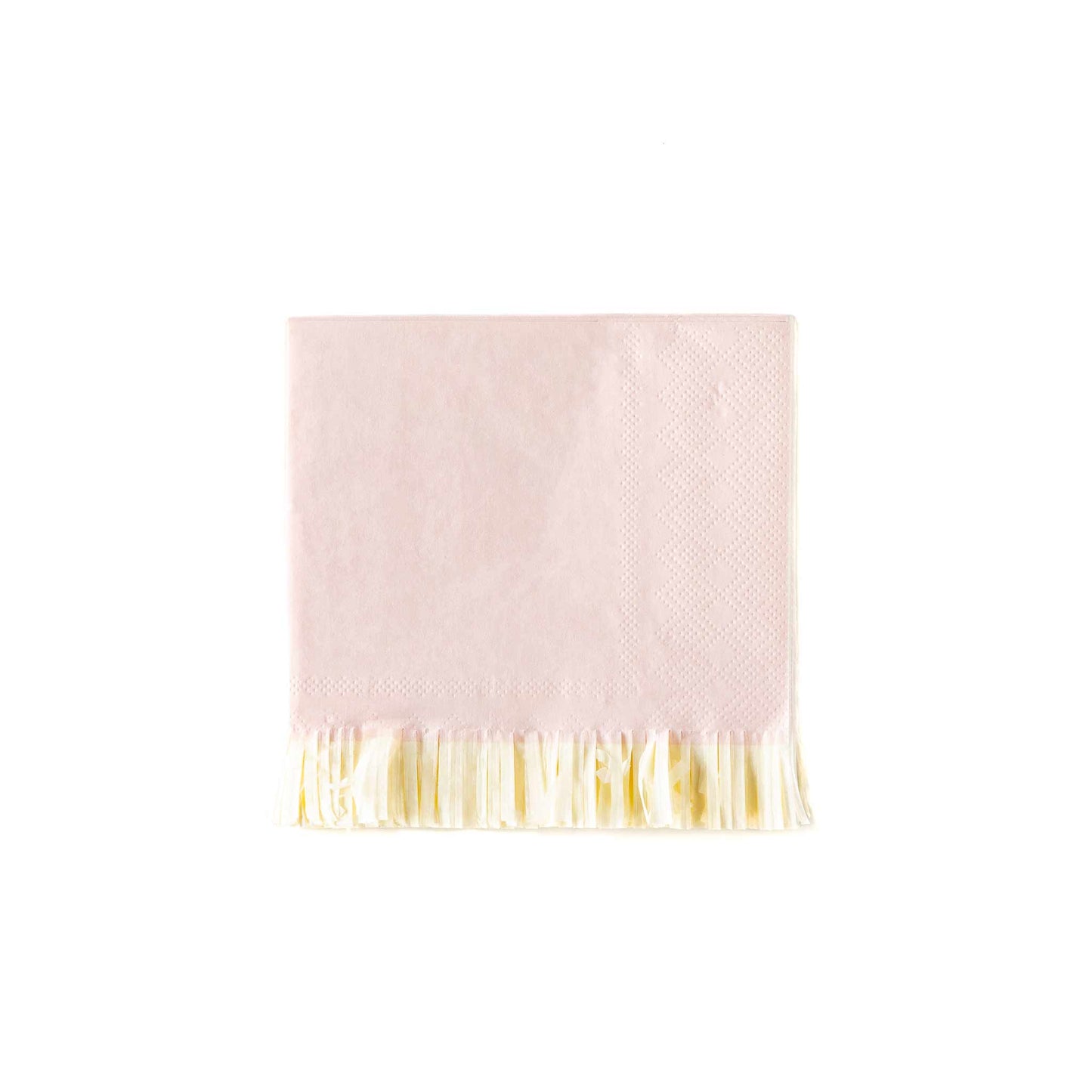 Baby Pink Fringed Cocktail Napkins (24 per pack)