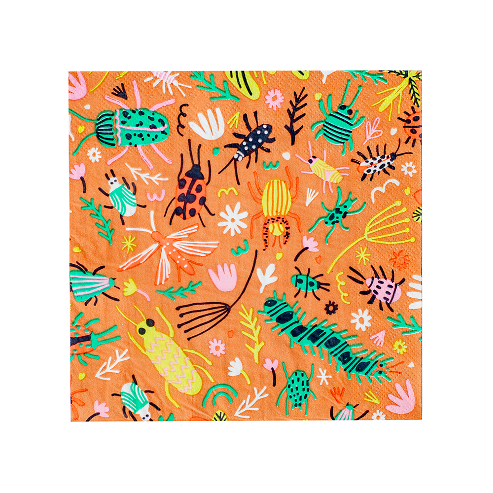 Backyard Bugs Bunches of Bugs Large Napkins (16 per pack)