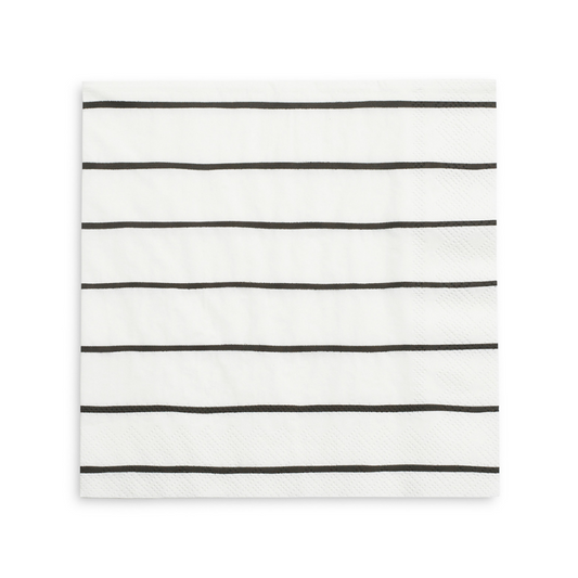 Ink Frenchie Striped Large Napkins (16 per pack)