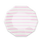 Cerise Frenchie Striped Large Plates (8 per pack)