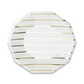 Gold Frenchie Striped Large Plates (8 per pack)