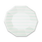 Mint Frenchie Striped Large Plates (8 per pack)