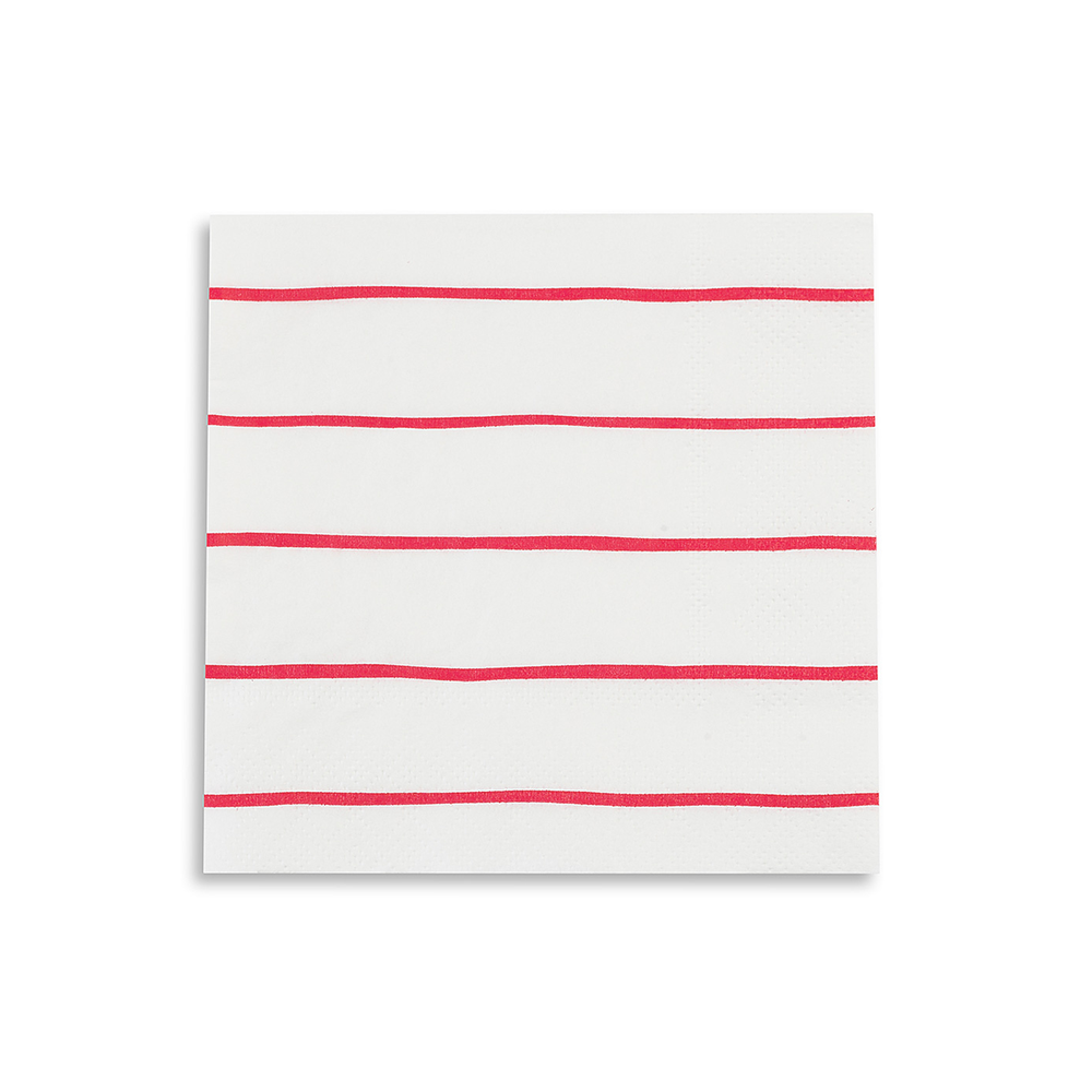 Candy Appple Frenchie Striped Petite Napkins (16 per pack)