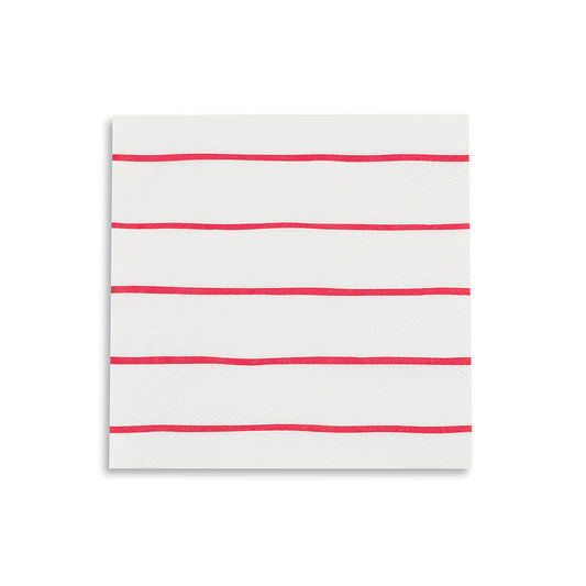 Candy Appple Frenchie Striped Petite Napkins (16 per pack)