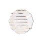 Rose Gold Frenchie Striped Small Plates (8 per pack)