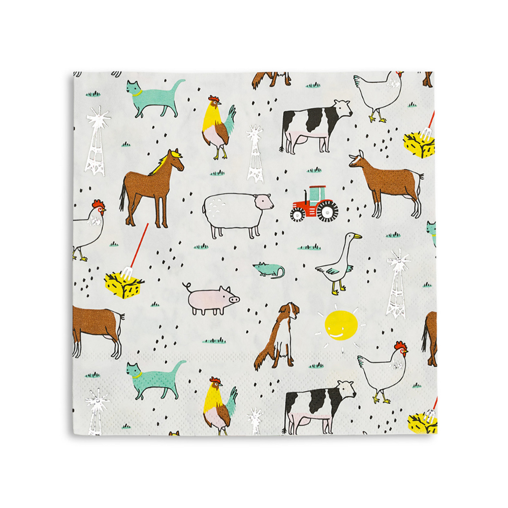 On The Farm Large Napkins (16 per pack)