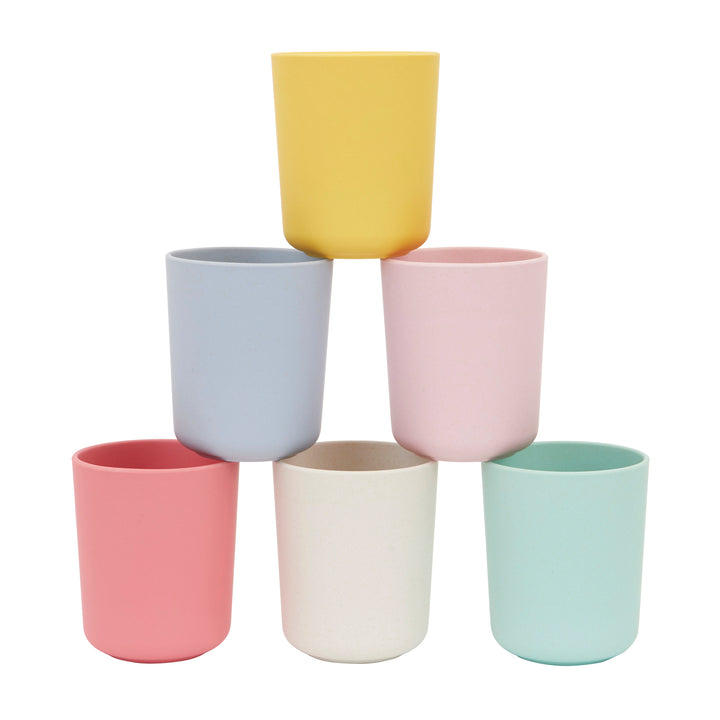 Multicolor Reusable Bamboo Cups