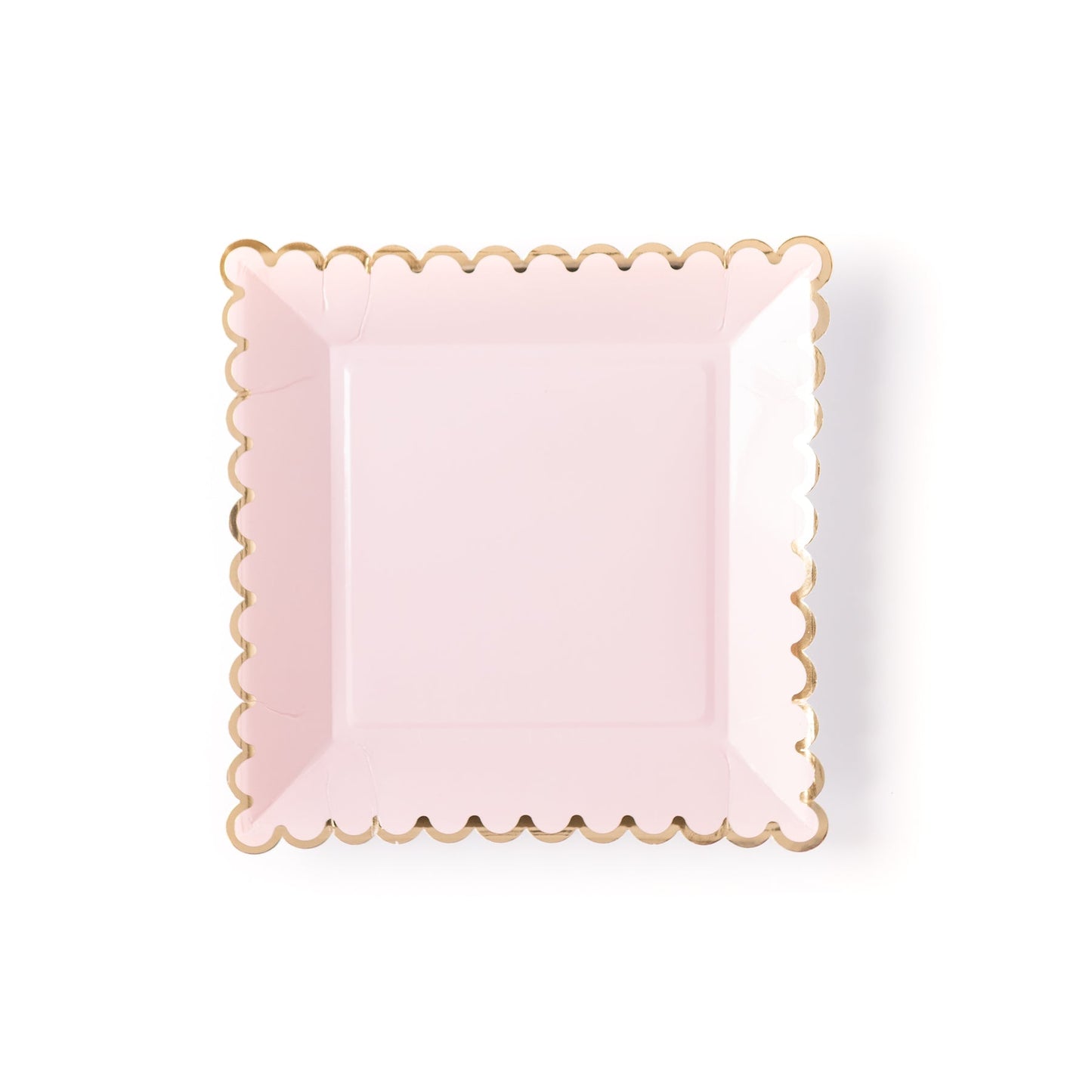 Blush with Gold Scallop Edge Large Plates (8 per pack)