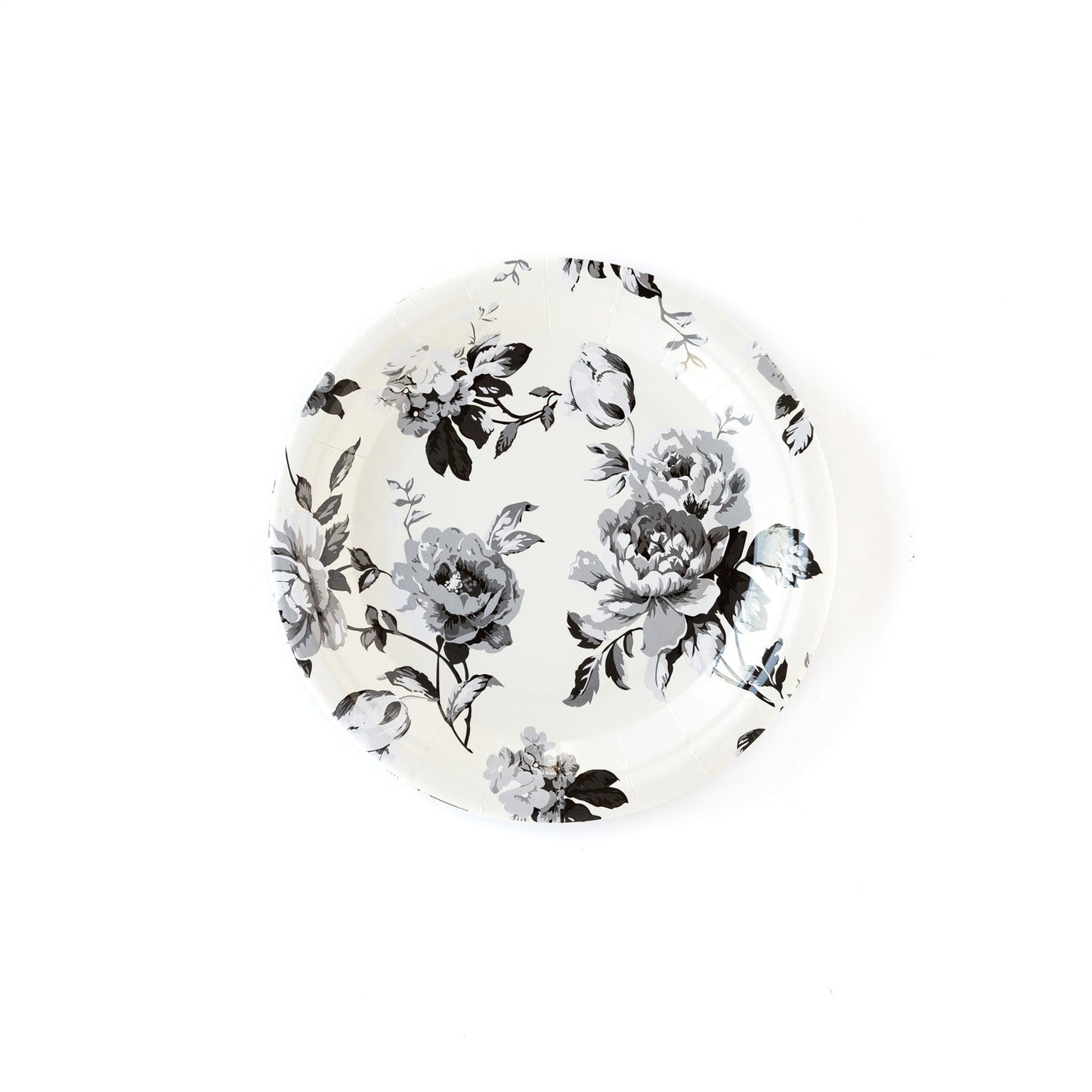 Gingham Floral Black and Cream Small Plates (8 per pack)