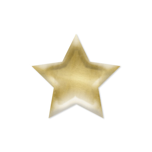 Gold Star Shaped Plate (8 per pack)