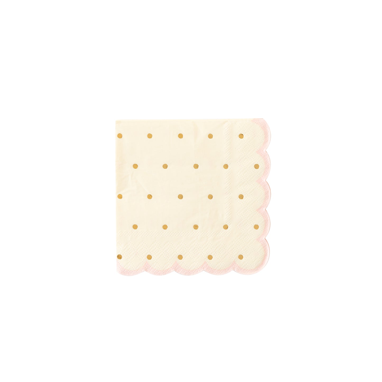 Scallop Pink and Gold Small Napkin (18 per pack)