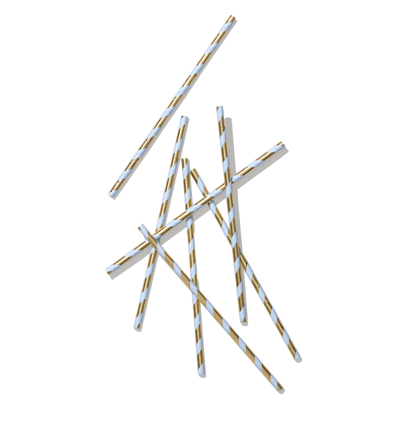 Blue and Gold Paper Straws (25 per pack)