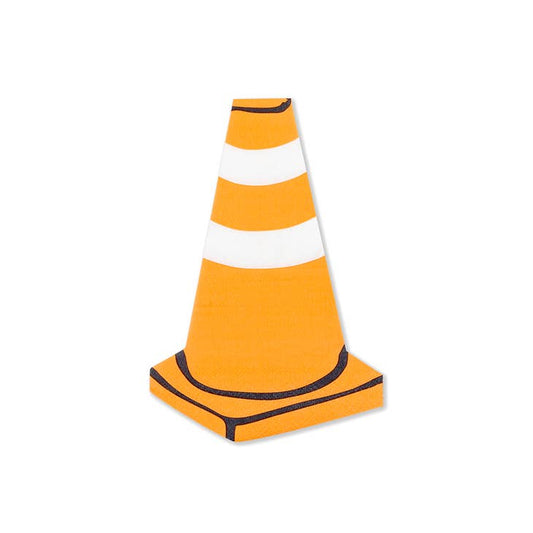 Under Construction Cone Petite Napkins (16 per pack)