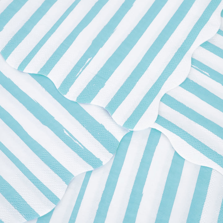 Blue Stripe Large Napkins (16 per pack)