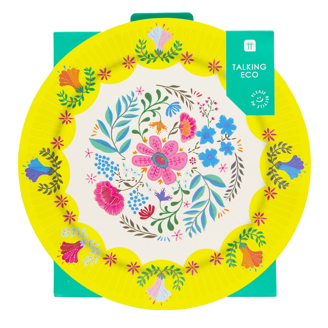 Boho Floral Paper Plates (12 per pack)