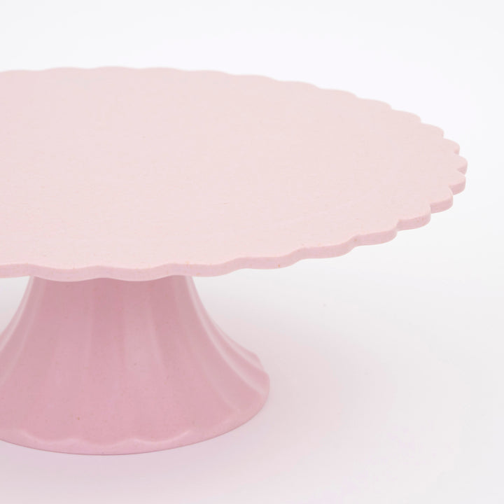 Medium Pink Bamboo Reusable Cake Stand