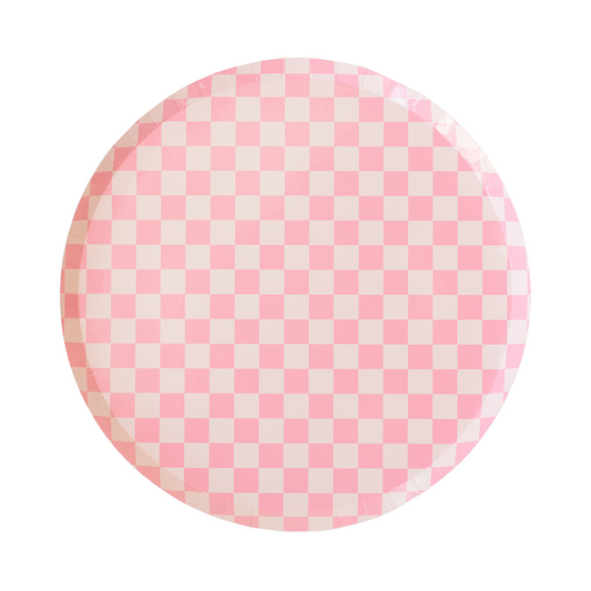 Check It! Tickle Me Pink Dinner Plates (8 per pack)