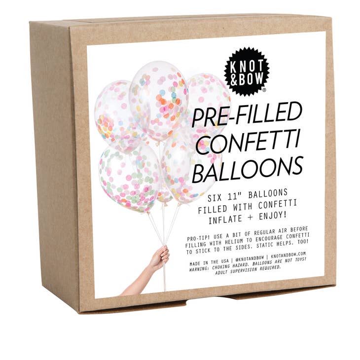 Pre-filled Confetti Balloons (6 per pack)