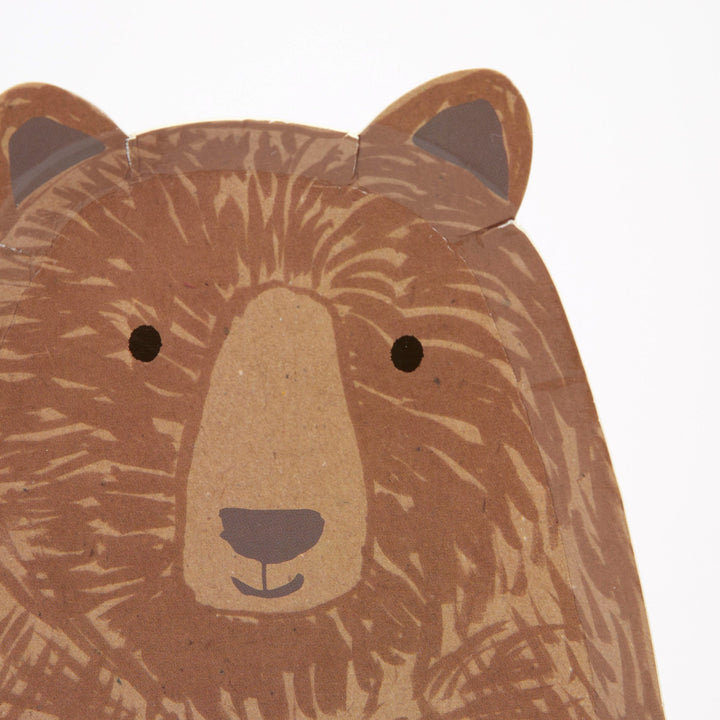 Brown Bear Large Plates (8 per pack)