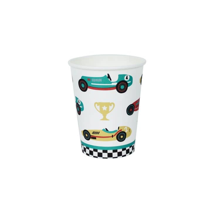 Vintage Race Car Cups (12 per pack)