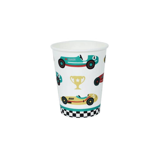 Vintage Race Car Cups (12 per pack)