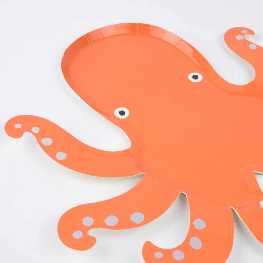 Octopus Plates (8 per pack)