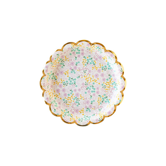 Ditsy Floral Scallop Small Plate (8 per pack)