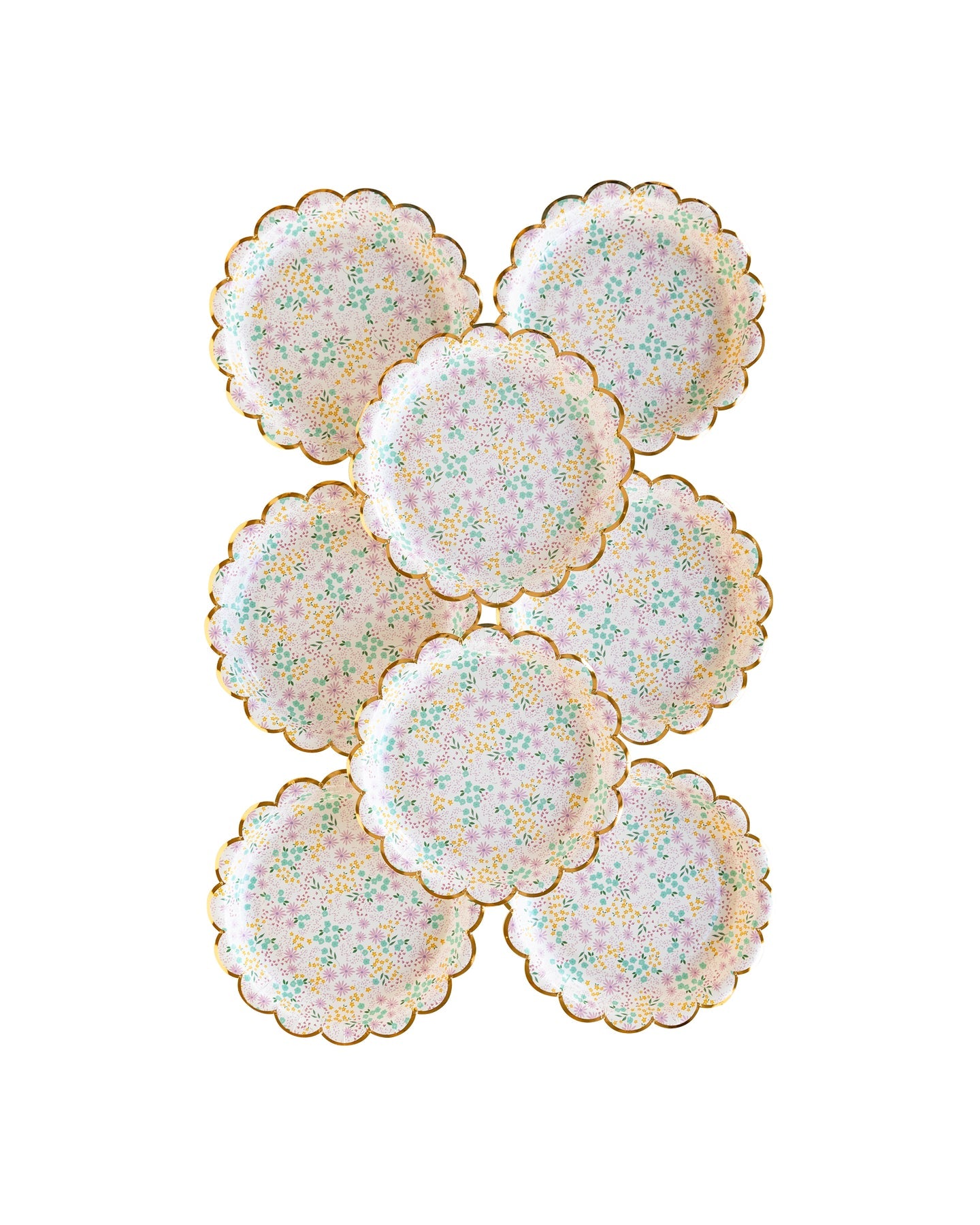 Ditsy Floral Scallop Small Plate (8 per pack)