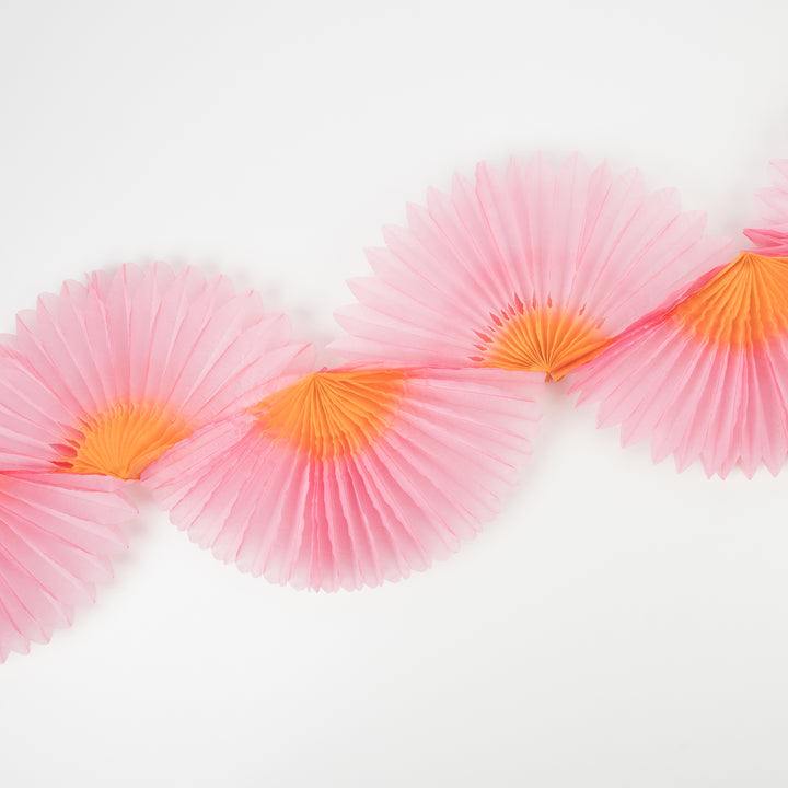 Pink Honeycomb Fan Garland