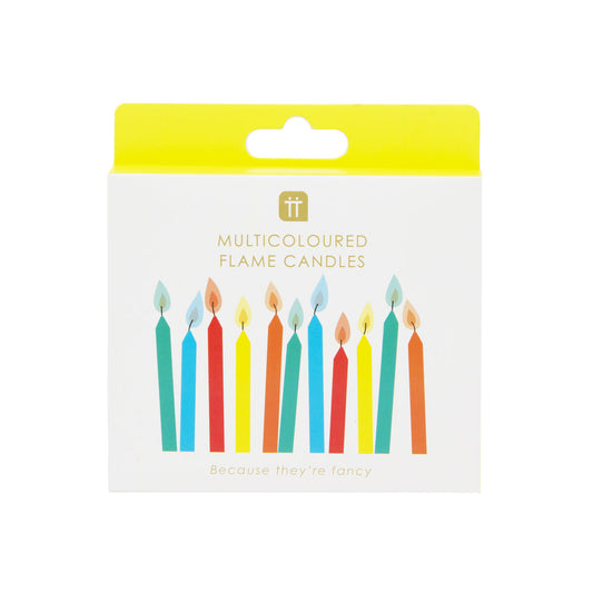 Colored Flame Birthday Candles (12 per pack)