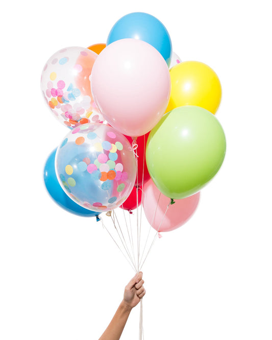 Rainbow Party Balloons (12 per pack)