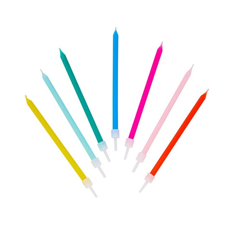 Tall Rainbow Birthday Candles (16 per pack)