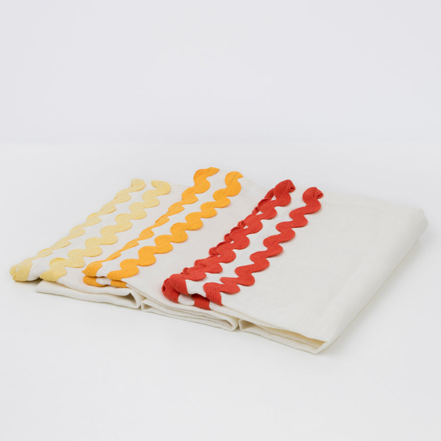 Colorful Ric Rac Fabric Napkins