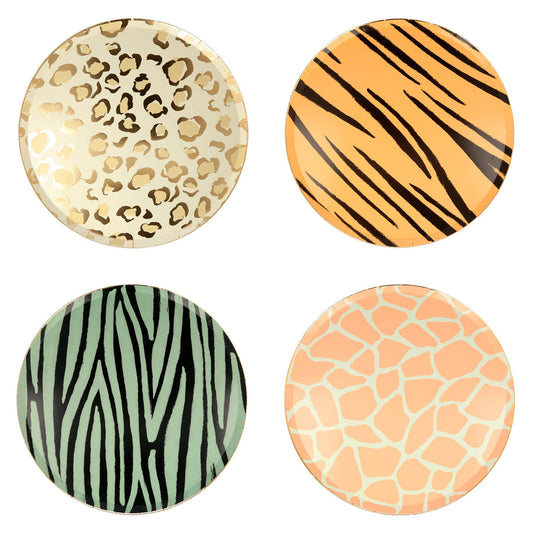 Safari Animal Print Large Plates (8 per pack)