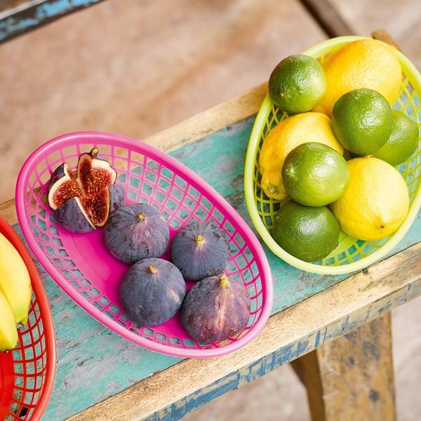 Colorful Plastic Food Baskets (6 per pack)