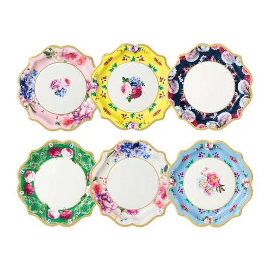 Truly Scrumptious Medium Floral Plate (12 per pack)