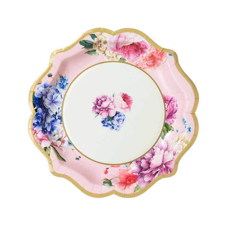 Truly Scrumptious Medium Floral Plate (12 per pack)