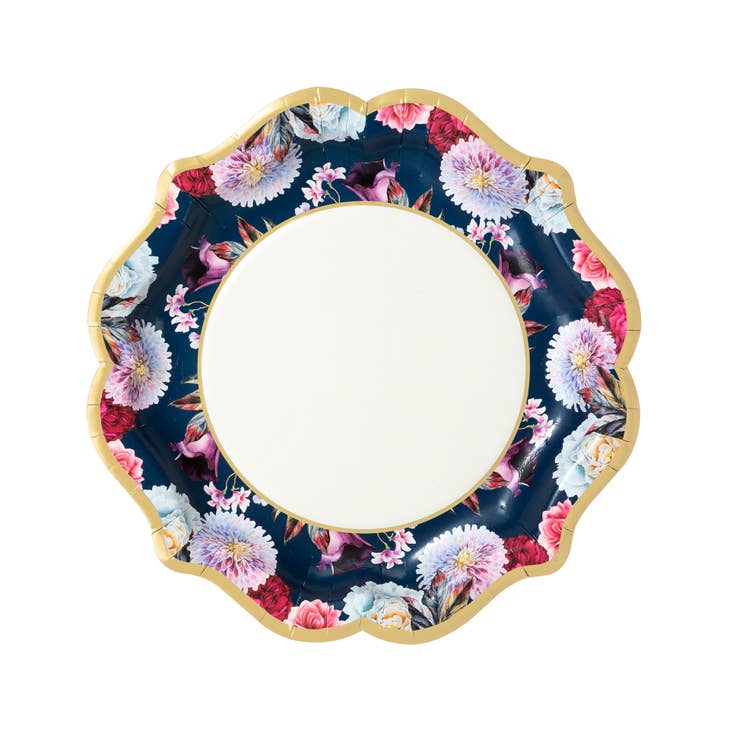 Truly Scrumptious Medium Floral Plate (12 per pack)