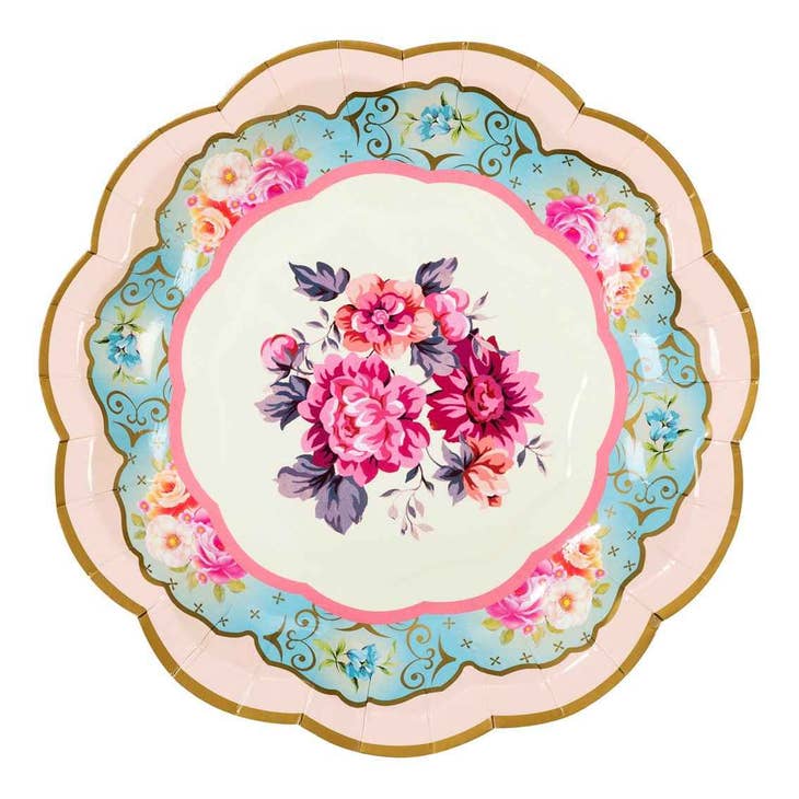 Truly Scrumptious Small Floral Plate (12 per pack)