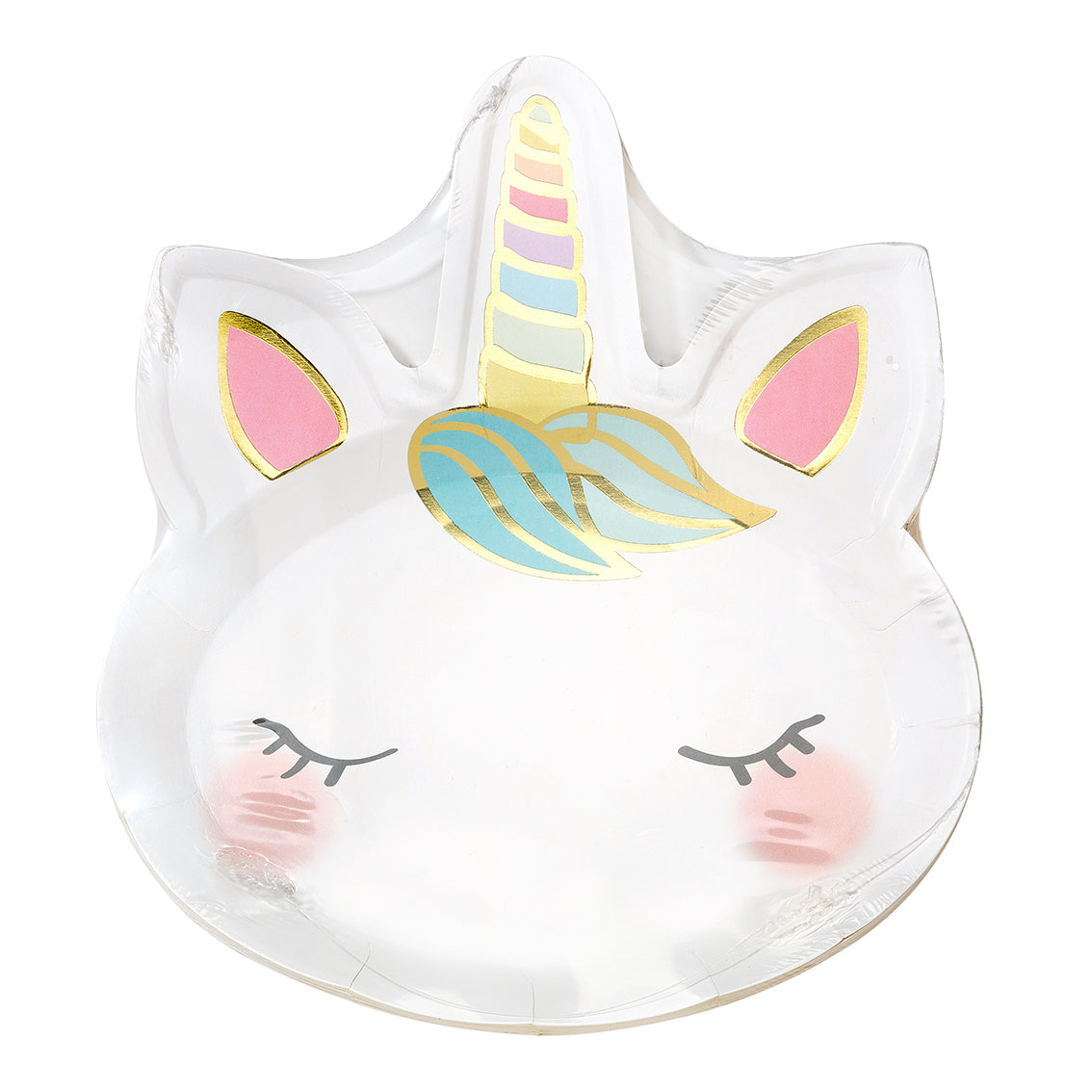 Unicorn Face Plates (8 per pack)