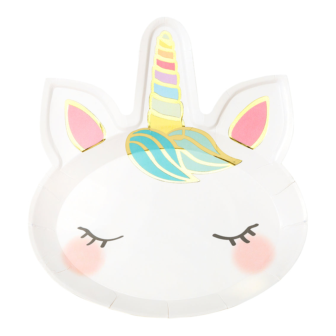 Unicorn Face Plates (8 per pack)