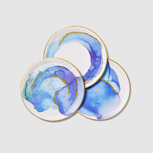 Ocean Watercolor Large Plates (10 per pack)